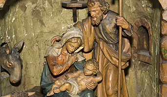 Laid in a Manger, hand carved
